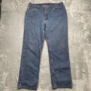 Carhartt Flannel Lined Jeans Womens 16 x 32 Blue Denim WB172 VIO  Straight Leg